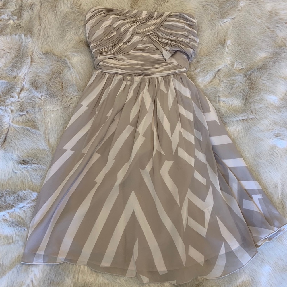 Armani exchange strapless chiffon dress